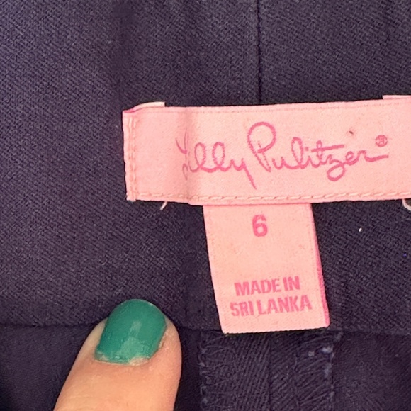 Lilly Pulitzer Navy Chino Shorts Vintage 2013 Size 6 Blue Casual Dress Summer - Picture 4 of 8